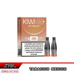 Dry Tobacco Kiwi Go Plus POD Usa E Getta Kiwi Vapor 2 Pezzi Tabacco